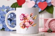 Watercolor Pink Orchid Clipart, an Illustration by Craft Nest (Thumbnail 7 of 12)