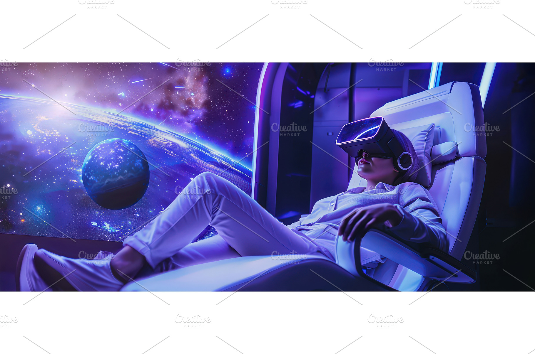 Woman Experiencing Virtual Space, an Arts & Entertainment Photo by piter.goskov