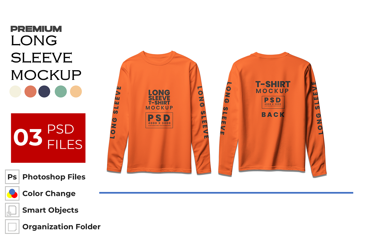 Premium Long Sleeve Mockup, an Apparel Mockup by DigitAuras (Photo 1 of 3)