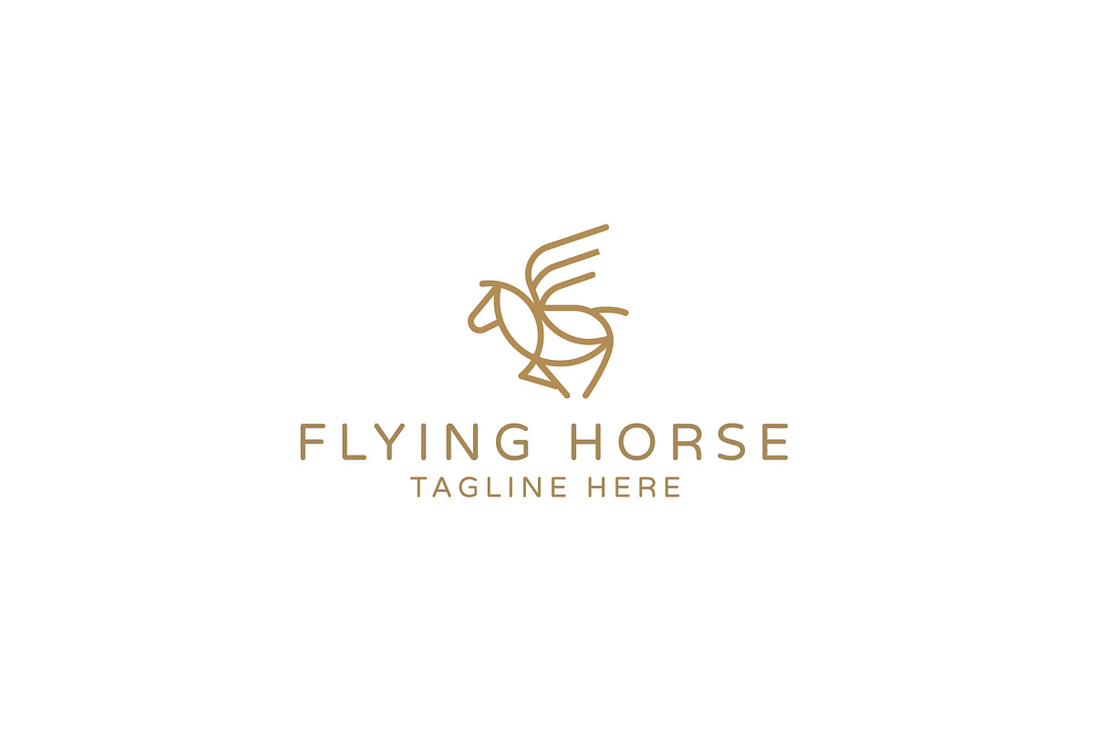 Flying Horse Logo, a Branding & Logo Template by tanmay.goswami