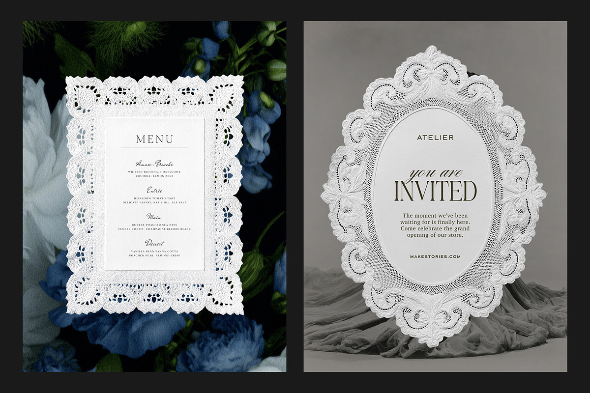 Doily Lace and Paper Vintage Frames, an Object Graphic by Make Stories Studio (Photo 6 of 7)
