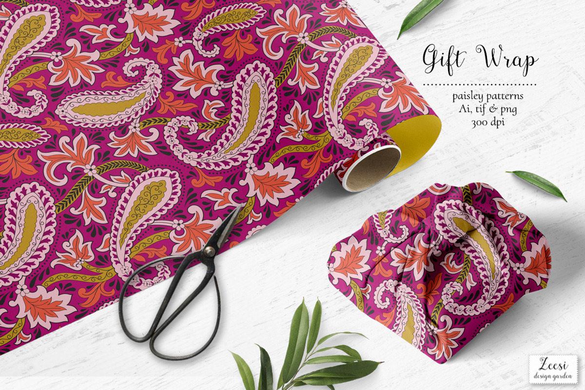 Olivia Paisley Pattern & Motifs, a Pattern Graphic by Zeesi Design Garden (Photo 4 of 11)