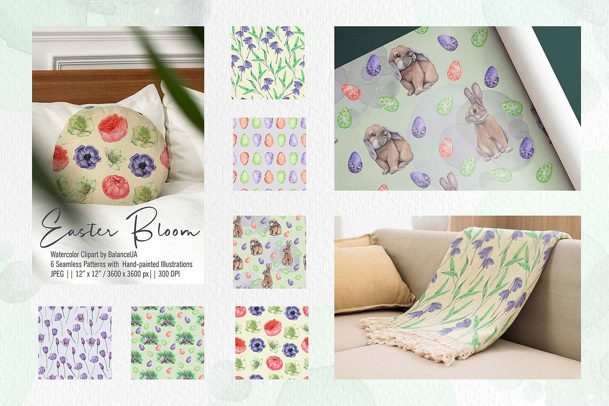 Easter & Spring watercolor clipart., an Illustration by BalanceUA (Photo 9 of 10)