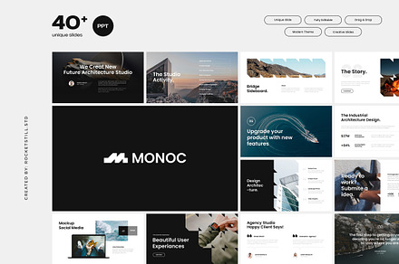 Monoc Presentation Template Design, a Presentation Template by Rocketstill