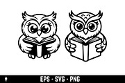 Cute wise owl mascot, an Animal Illustration by Vectorhight (Thumbnail 3 of 3)