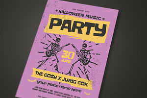 Halloween Music Party Flyer Template, a Flyer Template by megarez