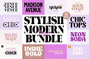 STYLISH MODERN Font Bundle V1, a Sans Serif Font by Blush Font Co. (Thumbnail 1 of 12)