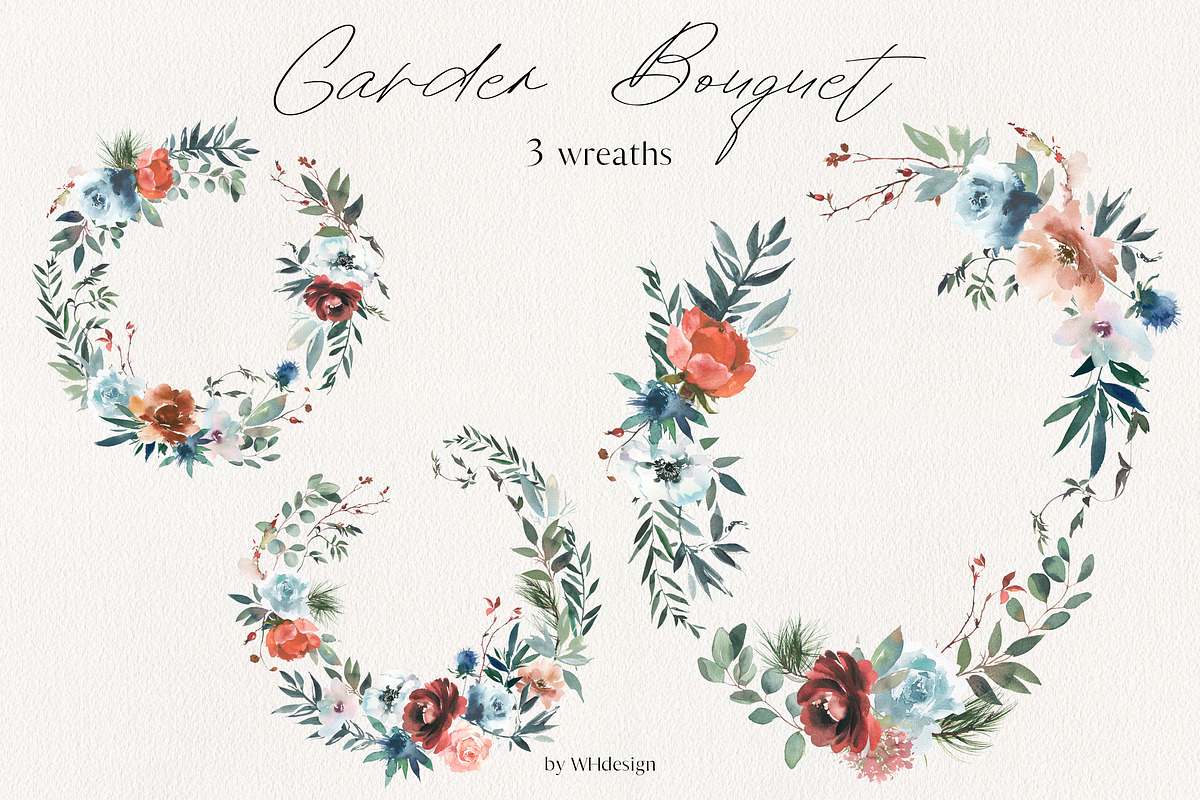 Garden Bouquet Watercolour Florals, a Decorative Illustration by whiteheartdesign (Photo 3 of 7)