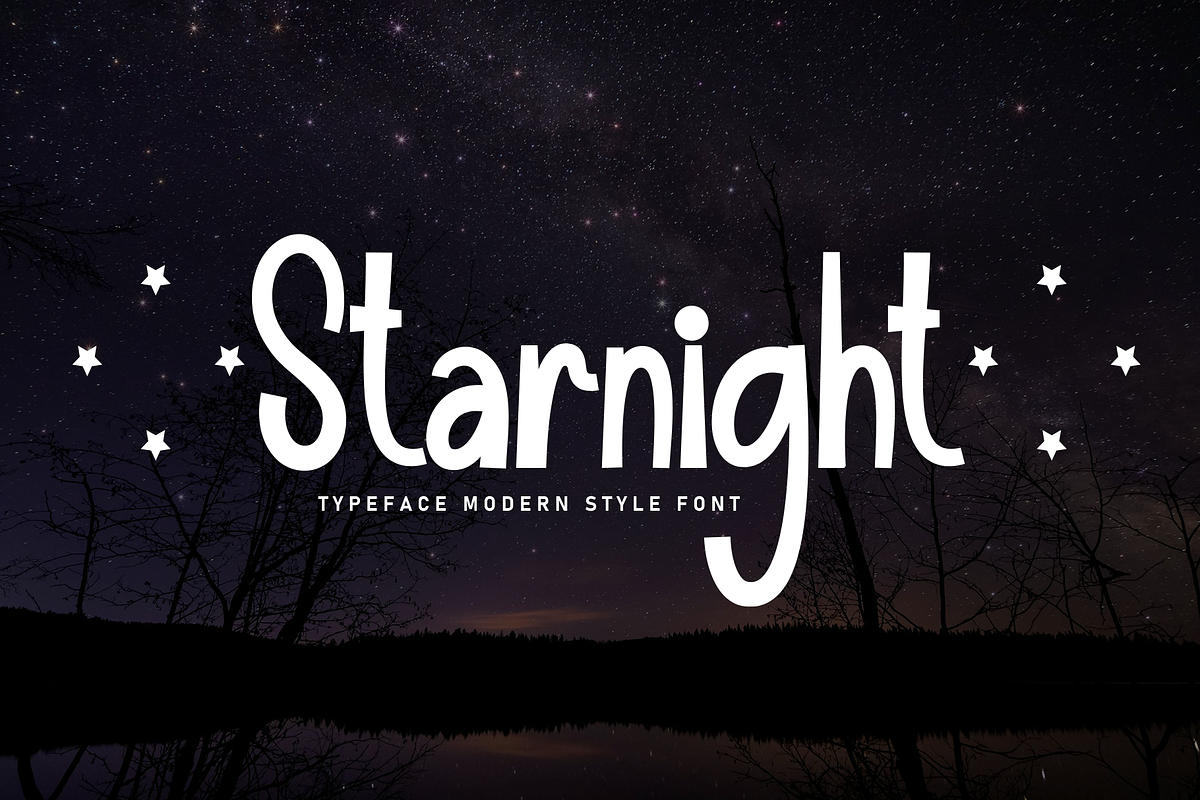 Starnight | Script Font, a Script Font by Scratchones (Photo 1 of 9)