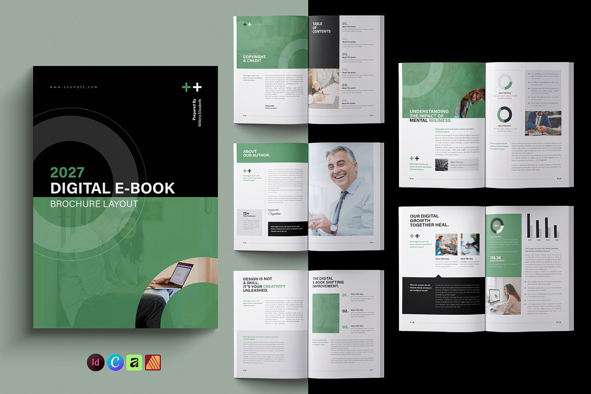 Digital Brochure Ebook Template, a Brochure Template by NorthPeak (Photo 2 of 11)