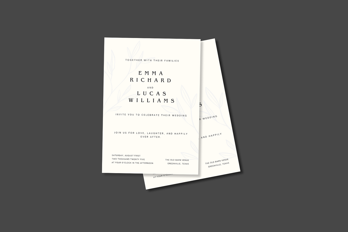 Wedding Invitation Canva Template, an Invitation Template by BiancaXavier (Photo 3 of 3)