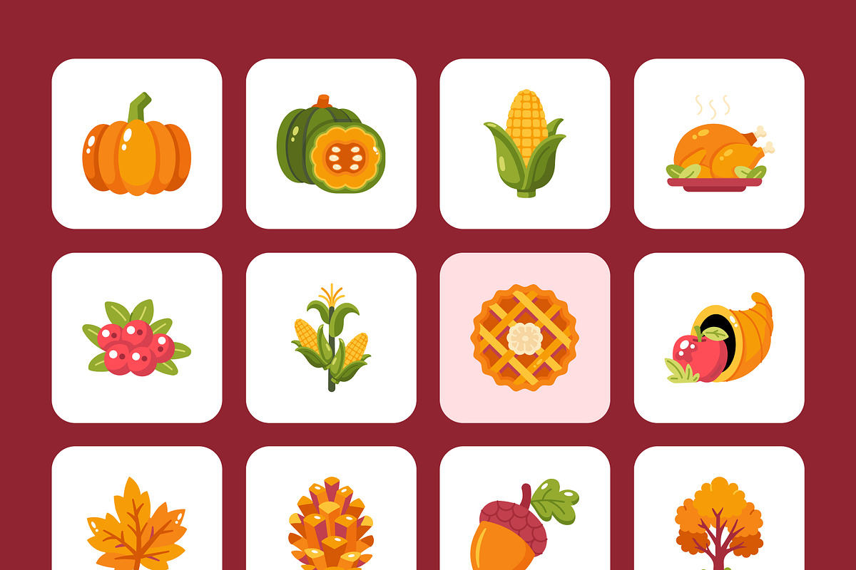 105 Thanksgiving Flat & Bundle Icons, an Emoji Icon by Prosymbols (Photo 9 of 11)