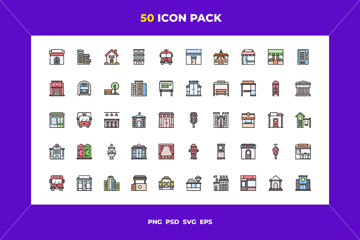 50 City life icons, an Icon by Wencory (Photo 1 of 2)