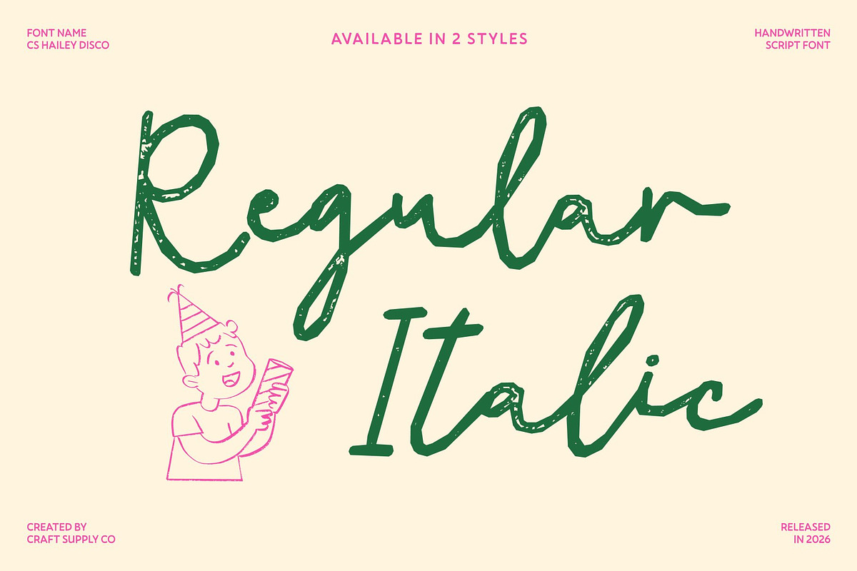 CS Brisa Stamp, a Script Font by Craft Supply Co. (Photo 3 of 8)
