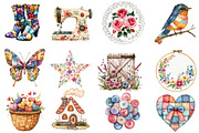 Cottage Quilts Fussy clipart, an Illustration by Designworld (Thumbnail 2 of 6)