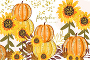 Pumpkin orange watercolor, an Illustration by Sunflower Day Love (Thumbnail 1 of 3)