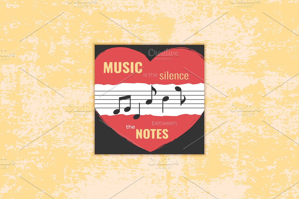 Music Poster Inspirational Quote, a Decorative Illustration by PsychocheArt (Photo 1 of 2)