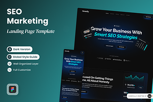Growify - SEO Marketing Landing Page, a Websites & App Template by SLAB! Design