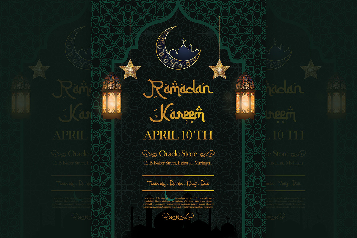 Beautiful Ramadan Kareem Flyer, a Flyer Template by kamalrawat_gd (Photo 1 of 2)