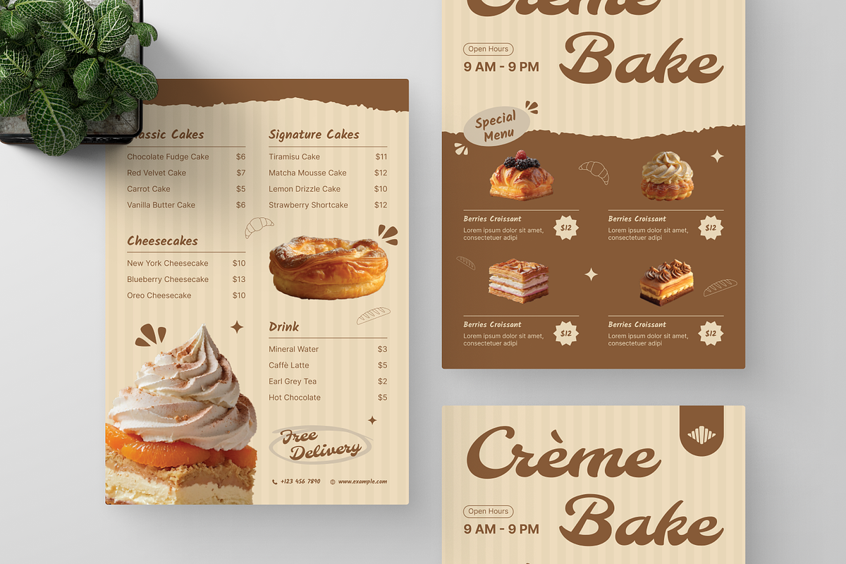 Pastry Cake Menu, a Flyer Template by Annora Studio (Photo 4 of 6)
