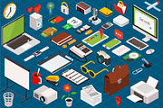 Isometric Workspace, a Technology Illustration by NKuvshinov (Thumbnail 1 of 5)