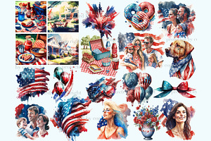 4th Of July Clipart Bundle