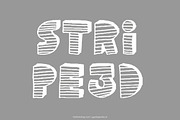 Stripe 3D handmade Font, a Font by Fun Font Shop (Thumbnail 1 of 2)