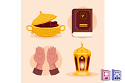 Ramadan Elements Vector Set, an Object Graphic by MISS CHATZ (Thumbnail 1 of 3)