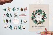 JOLLY Christmas Illustration Clipart, a Decorative Illustration by WalaPalette (Thumbnail 2 of 5)