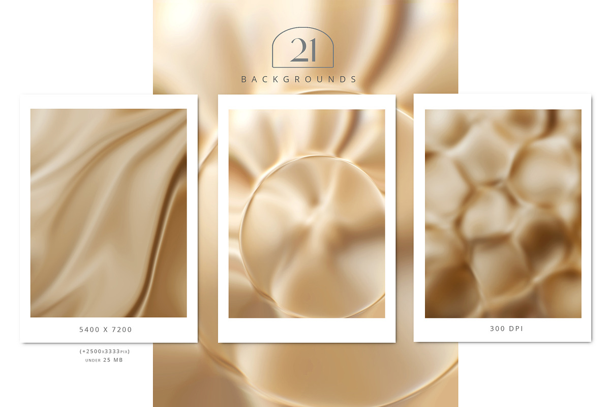 Gold Glass 3D Shapes & Backgrounds, an Object Graphic by Cat In Colour (Photo 7 of 13)