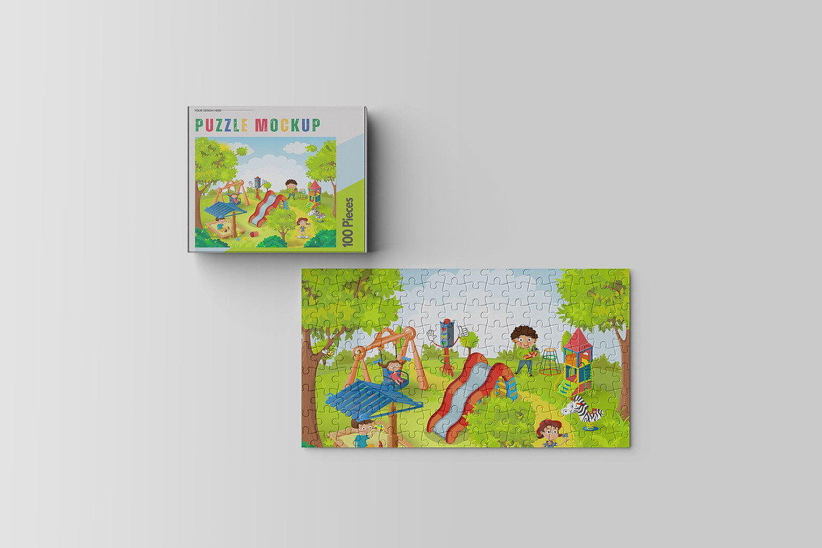 Puzzle Mockup, a Books & Magazine Mockup by hokagata (Photo 4 of 6)