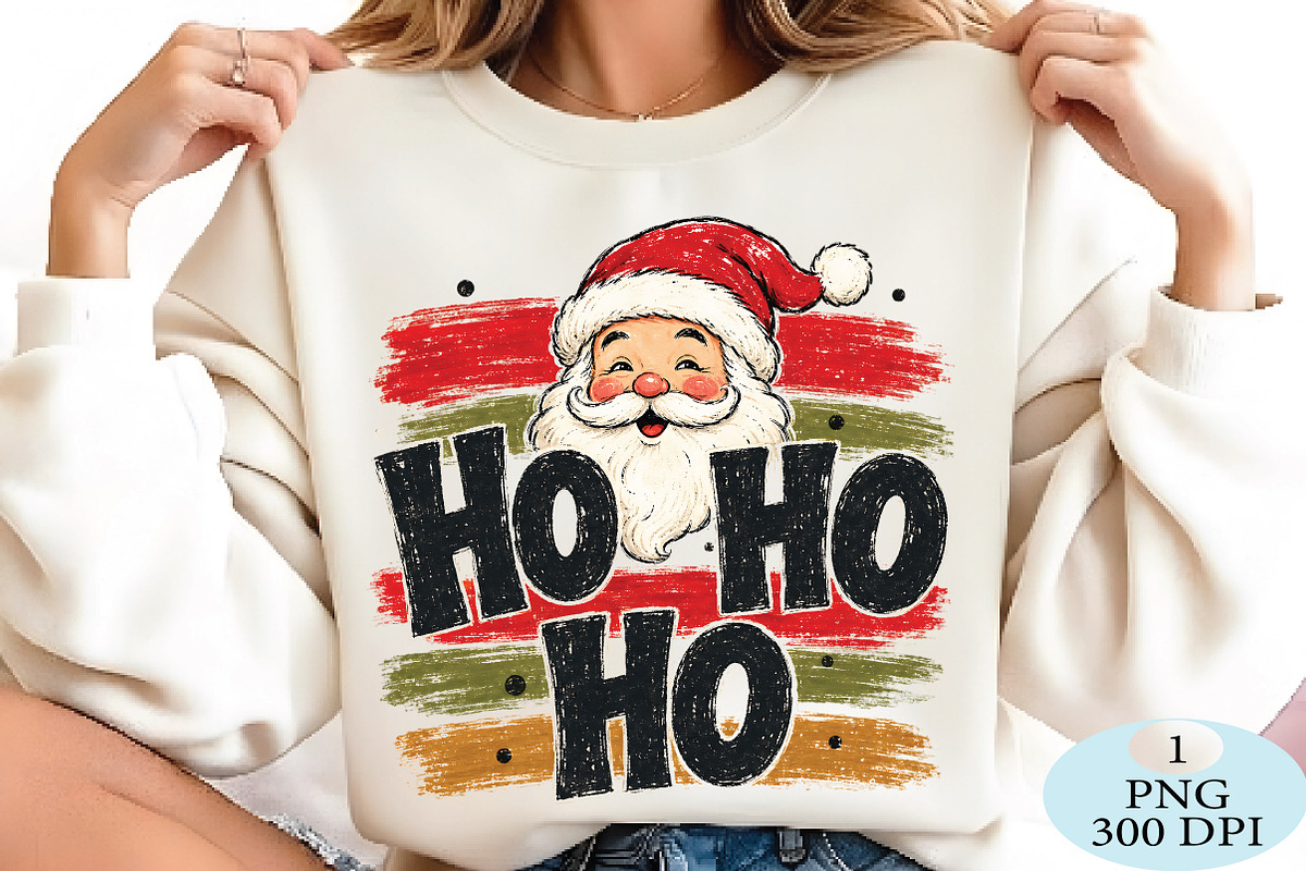 Retro Santa Claus Ho Ho Ho PNG, a Seasonal Illustration by Daily.Designs (Photo 2 of 5)