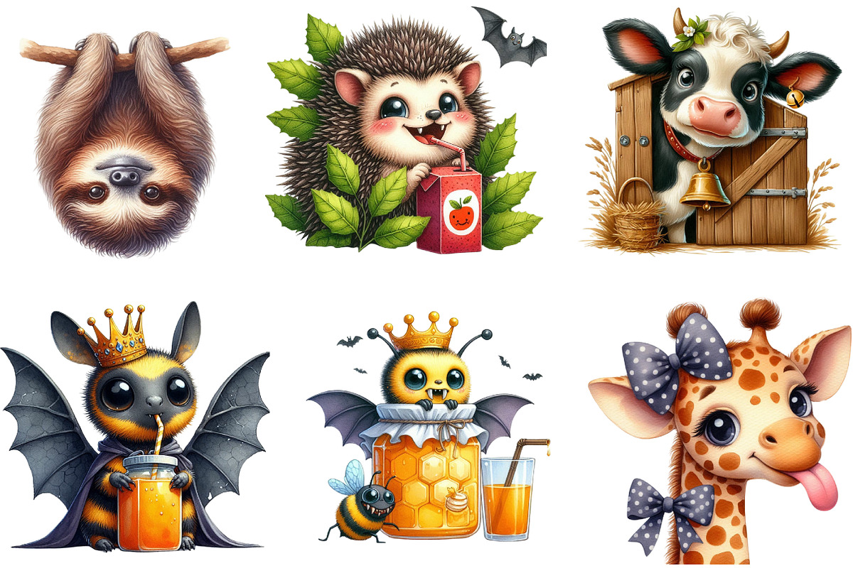 Quirky Animal Peeking Clipart, an Illustration by DreamArtGraphic (Photo 4 of 4)