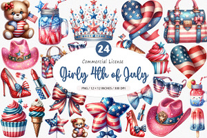 Girly 4th of July Sublimation PNG, an Illustration by SinaCreation