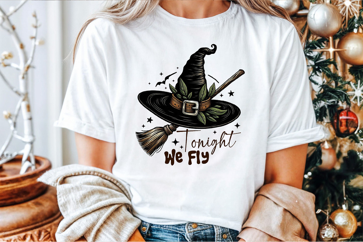Tonight We Fly Halloween Witch Broom, an Illustration by Sublimation Artist (Photo 6 of 9)