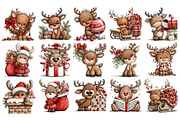 Whimsical Christmas Reindeer PNG, a Seasonal Illustration by Nicolle's Colorful Art (Thumbnail 2 of 6)