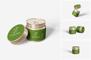 Matcha Tin Mockup, a Product Mockup by MrLetters