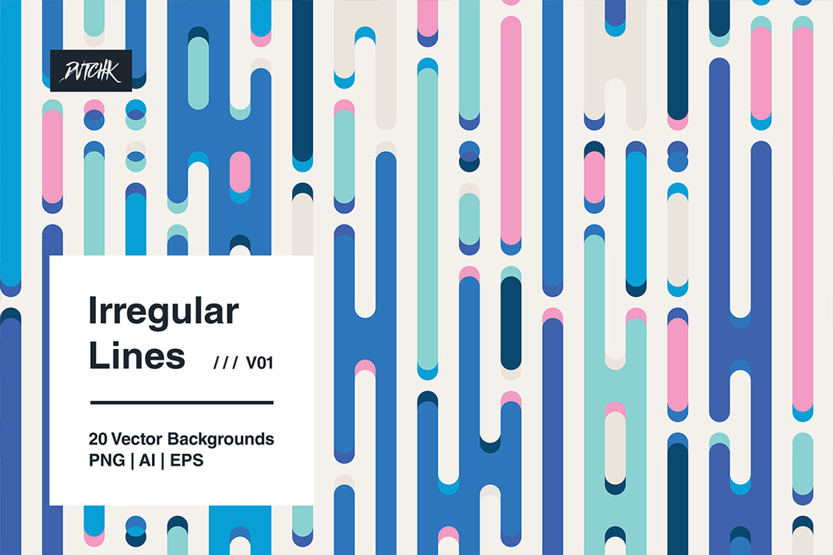 Irregular Lines - Vector Backgrounds, a Background Graphic by dvtchk (Photo 10 of 13)