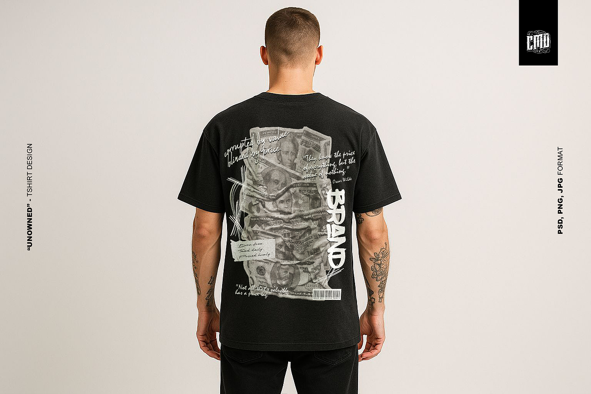 UNOWNED - Streetwear T-Shirt Design, an Object Graphic by Cmd Project (Photo 11 of 11)