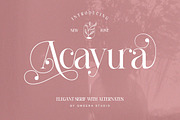 Acayura - Modern Elegant Luxury, a Serif Font by Qweera Studio (Thumbnail 1 of 12)
