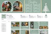 Green Etsy Christmas Templates, a Branding & Logo Template by SunshineStudioBoutique (Thumbnail 10 of 12)