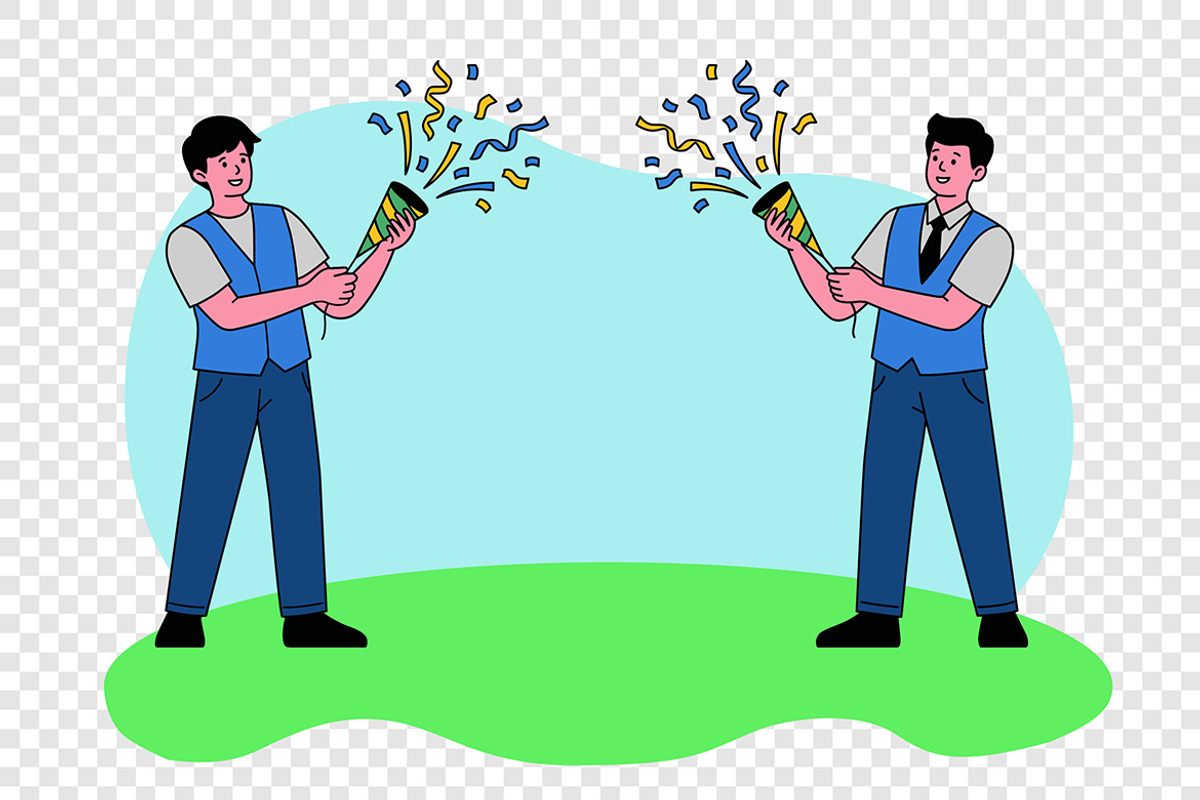 Celebration Team Illustration, a Person Illustration by Partikusi Design (Photo 3 of 3)