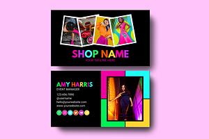 Neon Business Card Template