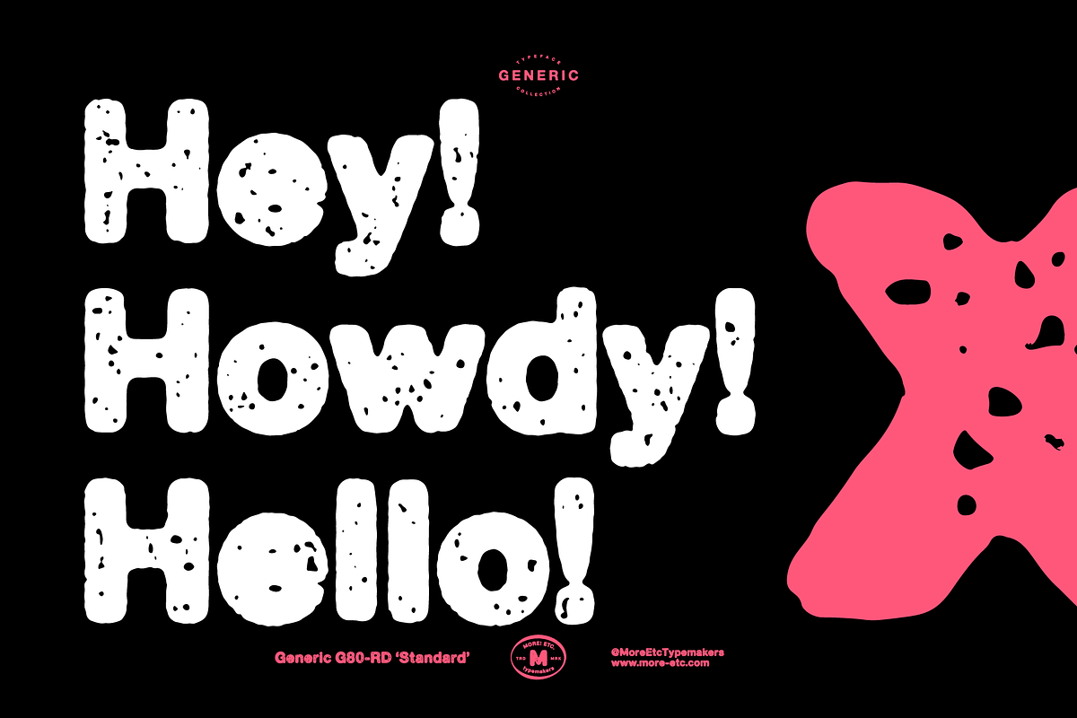 Generic G90-RD 'Swollen', a Sans Serif Font by More Etc. Studios (Photo 2 of 8)