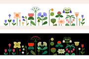 Abstract flowers border, banner, a Decorative Illustration by Good Studio (Thumbnail 2 of 5)