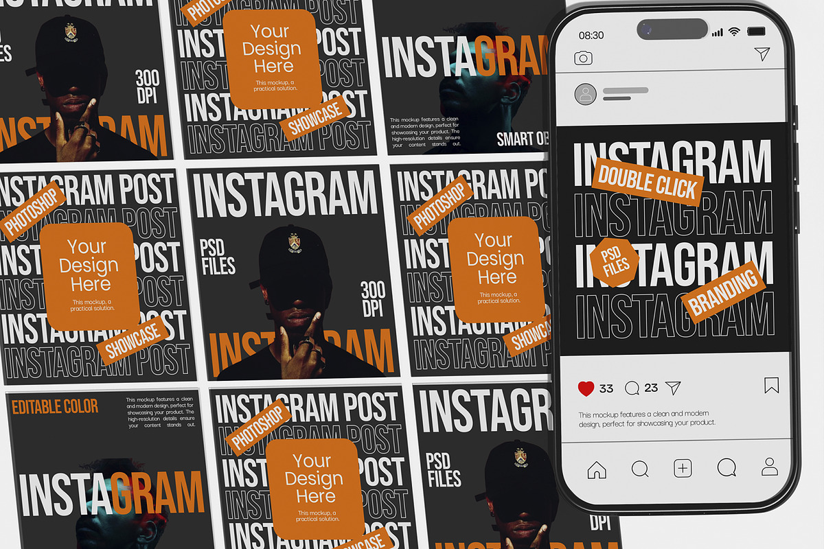 Instagram Post Mockup, an Advertising Mockup by Unerispace (Photo 4 of 4)