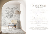 Garden Retreat botanical wall mural, a Wallpaper Graphic by Timofi Art (Thumbnail 12 of 15)