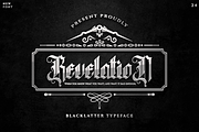 Revelation - Blackletter Typeface, a Blackletter Font by Meizzaluna Design (Thumbnail 1 of 10)