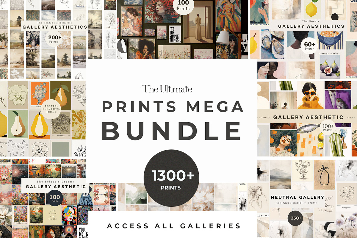 Art Prints Gallery Mega Collection, a Background Graphic by Laras Wonderland (Photo 1 of 18)