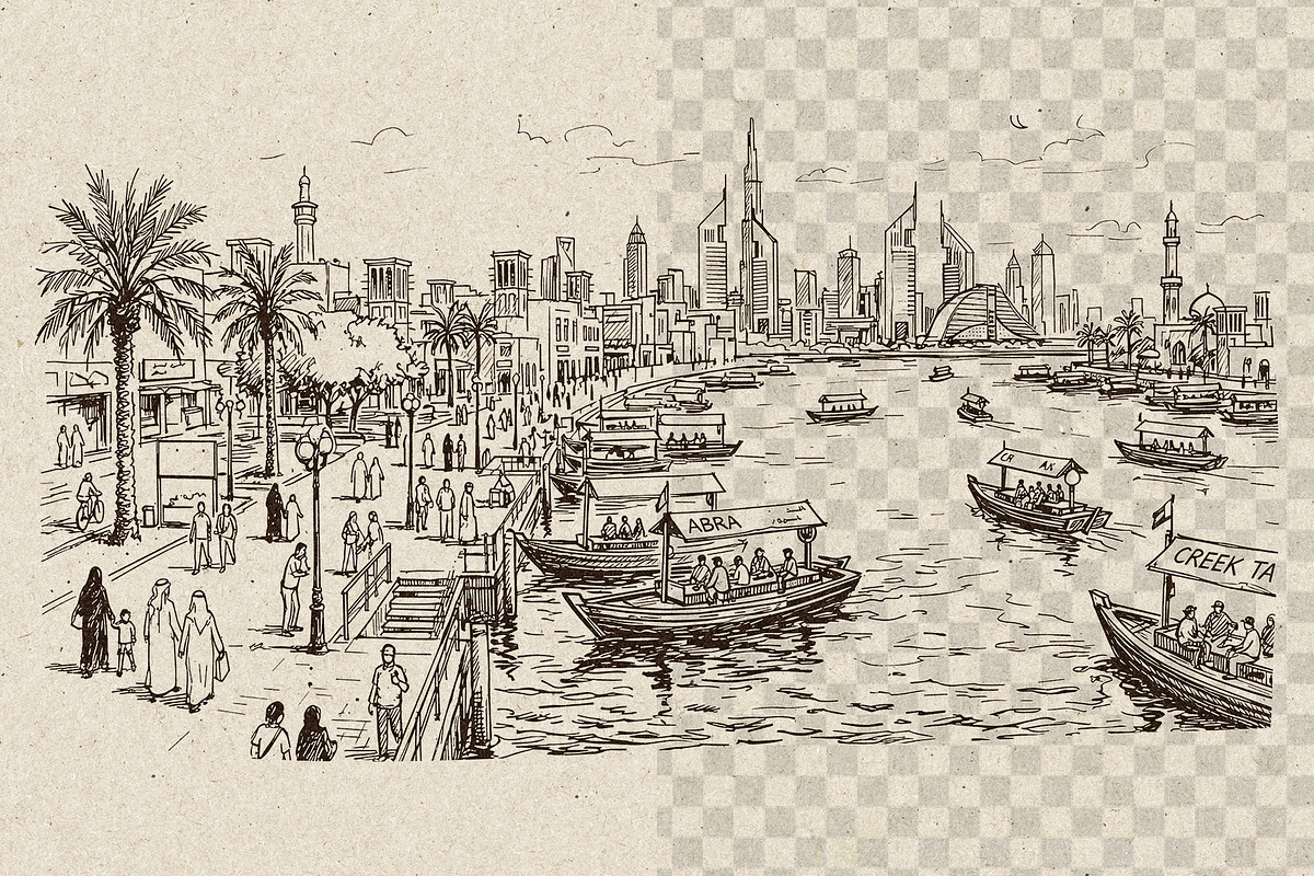 Dubai City Hand Drawn Vectors, a Decorative Illustration by Alara Studio (Photo 3 of 9)